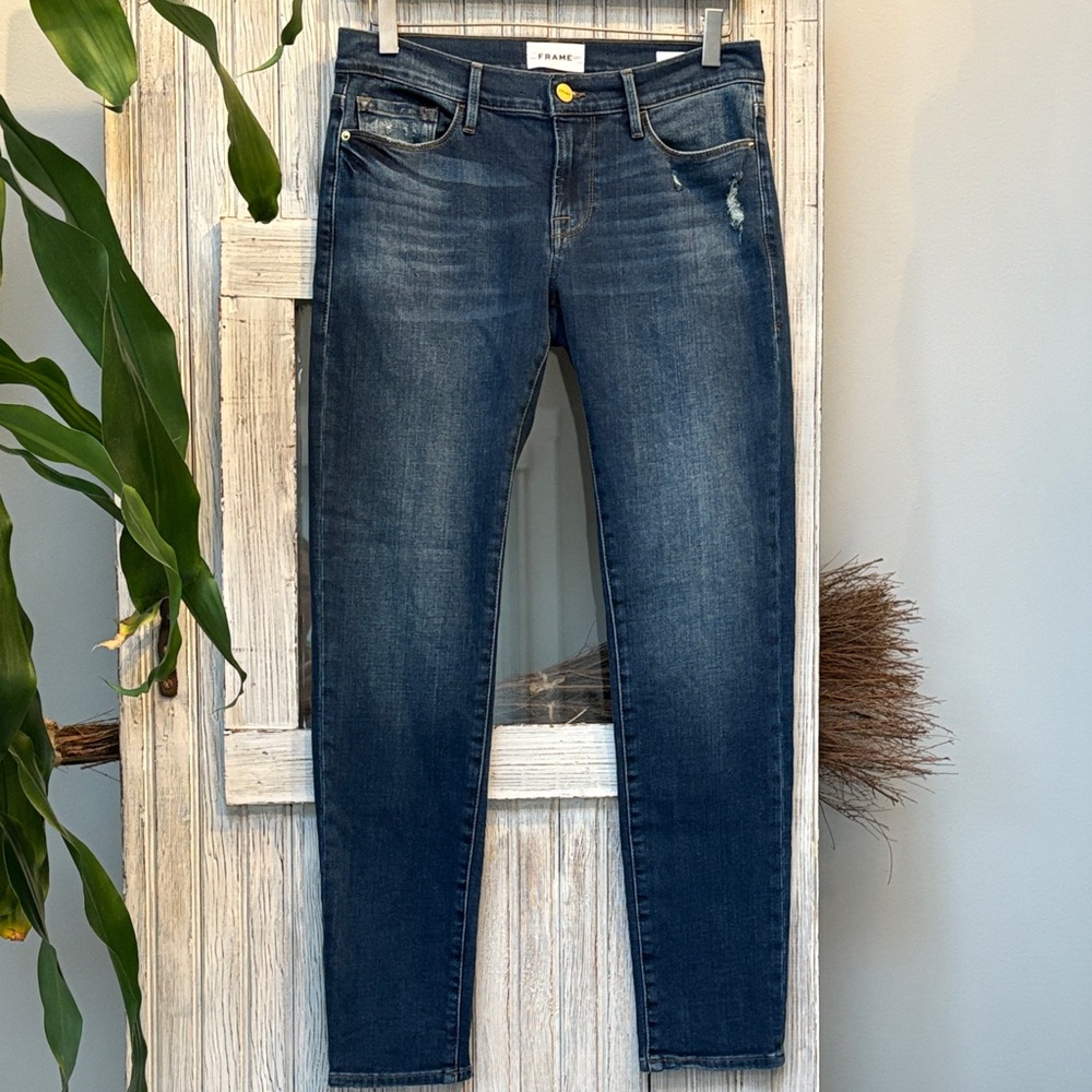 Frame Denim Le Garcon Dark Blue Jeans Size 25 LIKE NEW